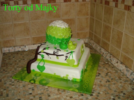 vanilkový korpus, karamelová plnka, váha: 3,7 kg