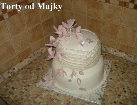 spodok: čokoládová, maliny, vrch: vanilkový korpus, čokoládová plnka, malinový lekvár, váha: 5,7 kg